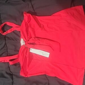 Red retro halter top